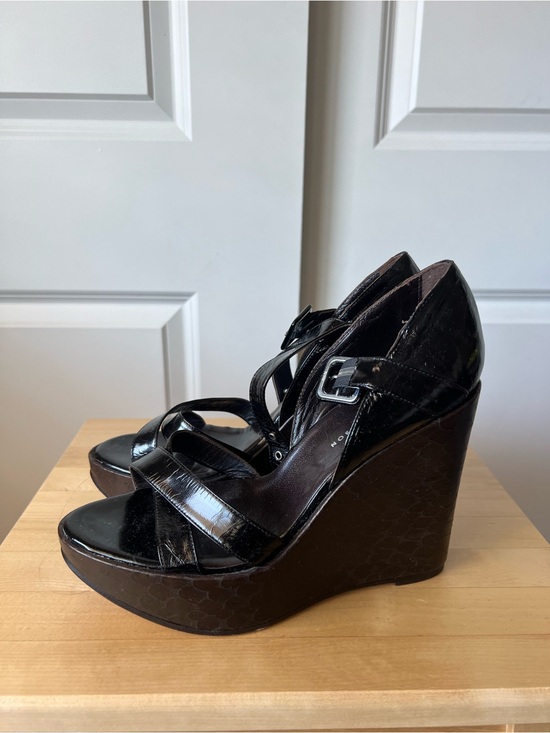 Colin Roberston Shoes - Vintage Colin Robertson Leather Wedge Sandals